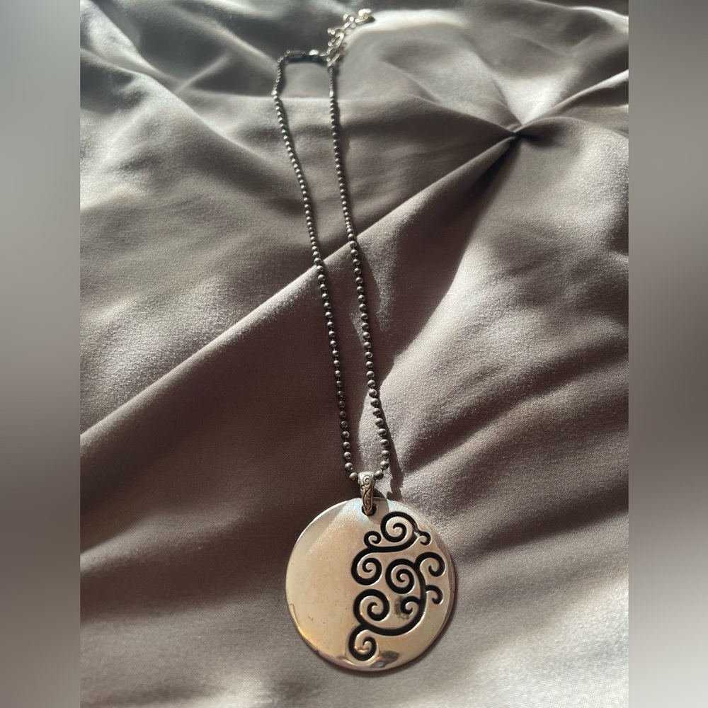Brighton silver round necklace.
